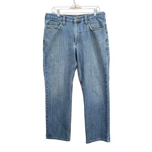 Carhartt Relaxed Fit Denim Jeans Men's Size 34x30 Blue Light Wash Cotton Blend
